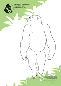 Gorilla zum Ausmalen 2