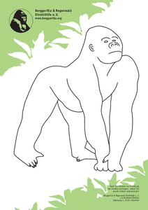 Gorilla zum Ausmalen 5