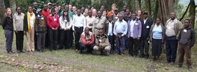 Die Teilnehmer des Gorillaschutz-Workshops