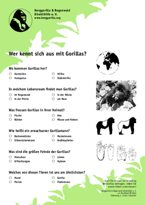 Gorilla-Quiz (Kinder)