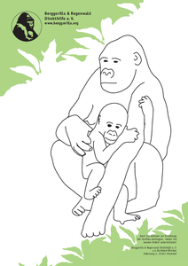 Gorilla zum Ausmalen 3
