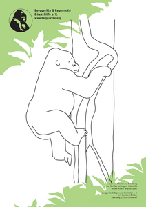 Gorilla zum Ausmalen 1
