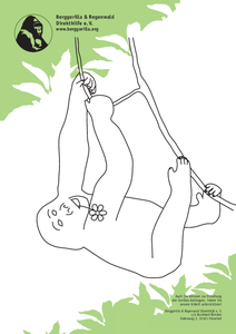 Gorilla zum Ausmalen 4
