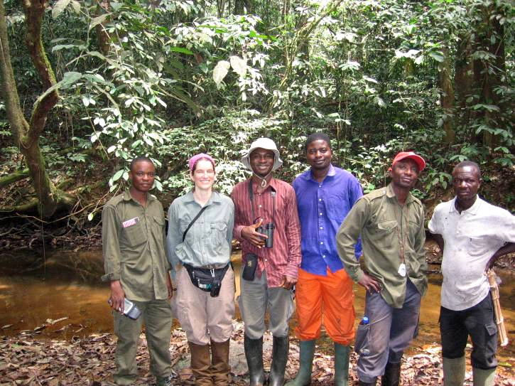The Afi River Forest Reserve survey team